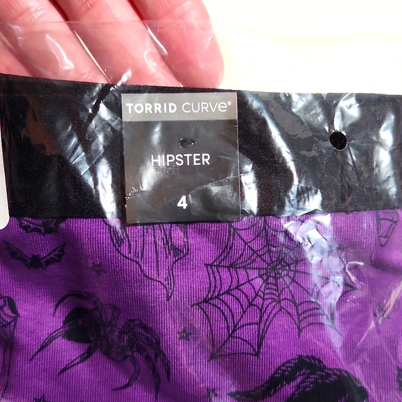 ❤️NWT VINTAGE TORRID FANG CAT PUMPKINS MONSTER HALLOWEEN PANTY PANTIES - SIZE 4X - Picture 5 of 7